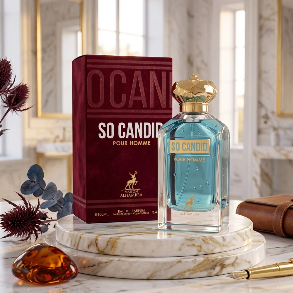 Maison Alhambra So Candid Pour Homme Eau de Parfum 100ml perfume bottle for men
